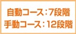 自動コース7段階・手動コース12段階